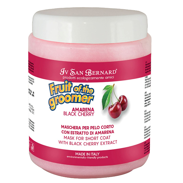 ISB Fruit of the Groomer Black Cherry Восстанавливающая маска для короткой шерсти с протеинами шелка 1 л