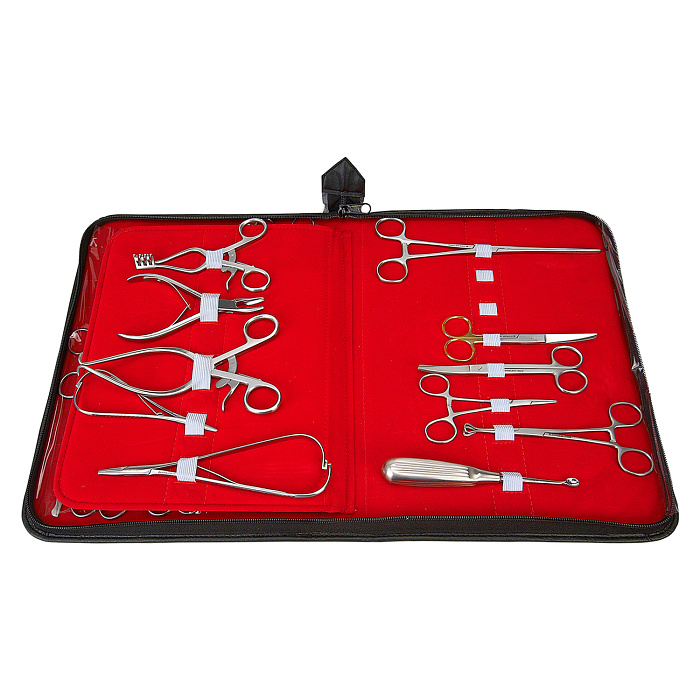 KRUUSE набор хирургических инструментов в кейсе (35 шт.)