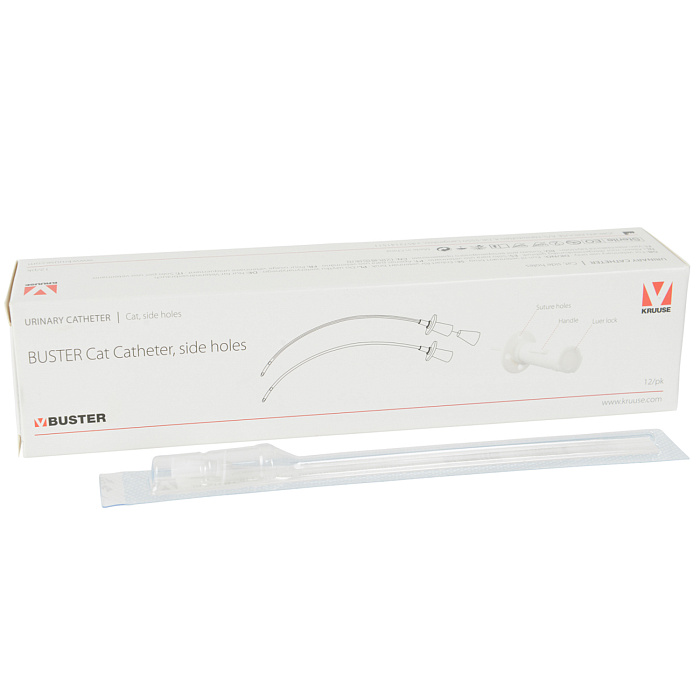 KRUUSE Уретральный катетер стерильный для кошек 1,0х130 мм без стилета, 1 шт