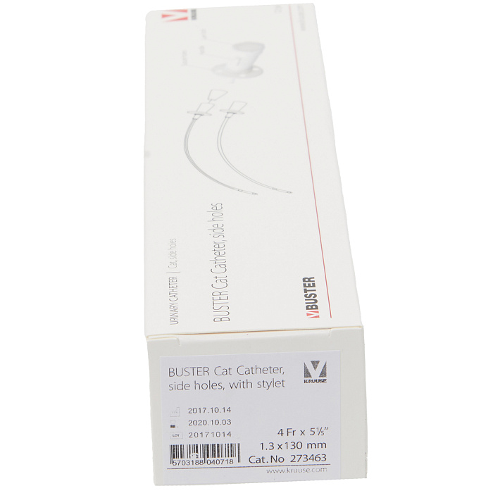 KRUUSE Уретральный катетер стерильный для кошек 1,3х130 мм со стилетом, 1 шт