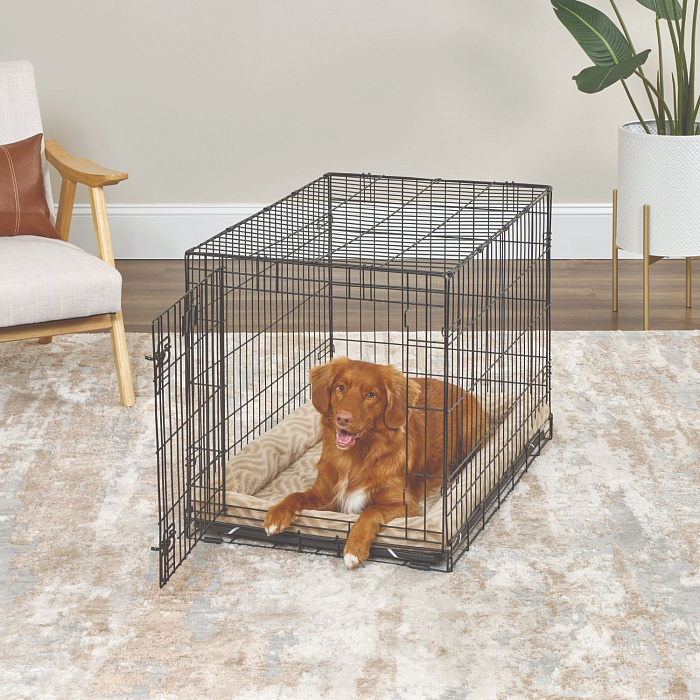 Лежанка MidWest Deluxe Wave Bed для собак и кошек меховая 85,5х56,5х8,5 см, цвет песочный