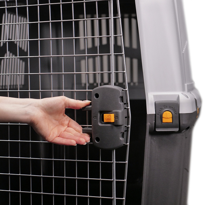 MPS переноска SKUDO 7  105х73х76h см с металлической дверцей с замком серая