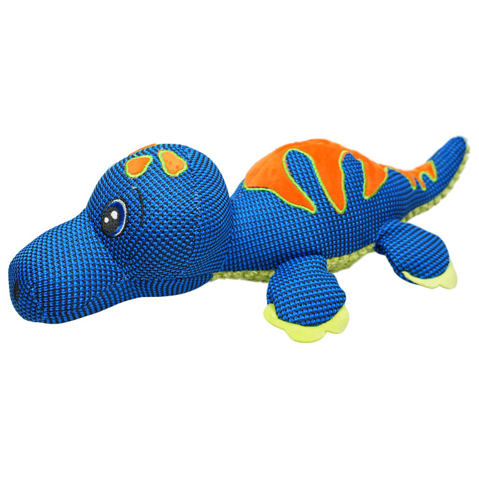 Игрушка Mr.Kranch для собак Динозаврик плюшевая с пищалкой 44 см синяя
