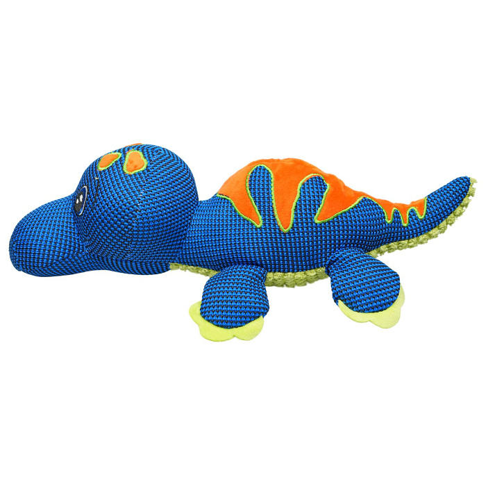 Игрушка Mr.Kranch для собак Динозаврик плюшевая с пищалкой 44 см синяя