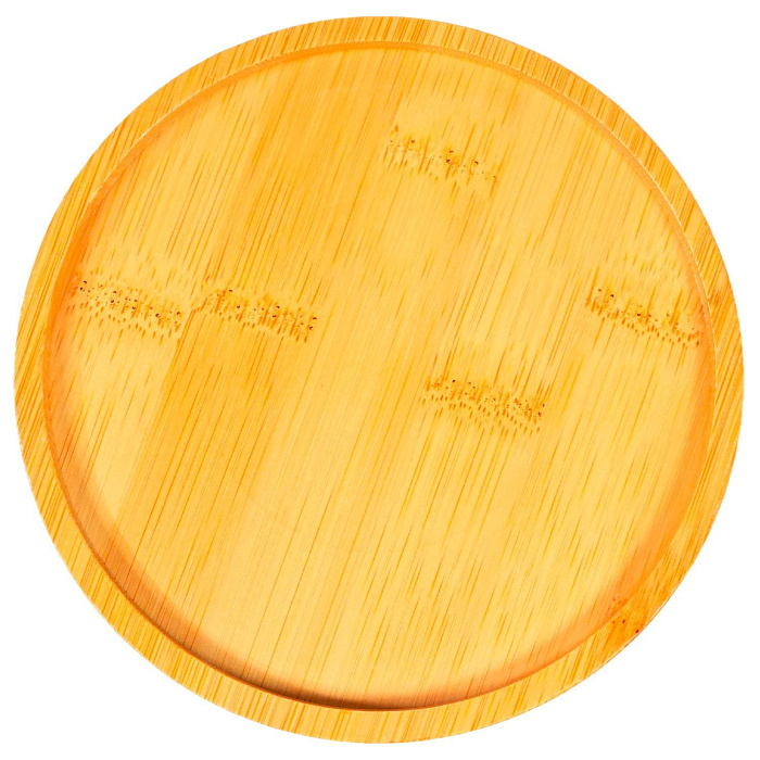 Миска Mr.Kranch Bamboo 340 мл Цветы Прованса керамическая на бамбуковой подставке васильковая СКИДКА 30%