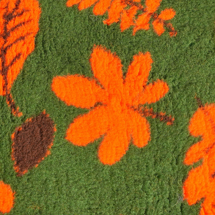 Коврик меховой ProFleece Листочки 1х1,6м зелёный/оранжевый/шоколадный СКИДКА 30%