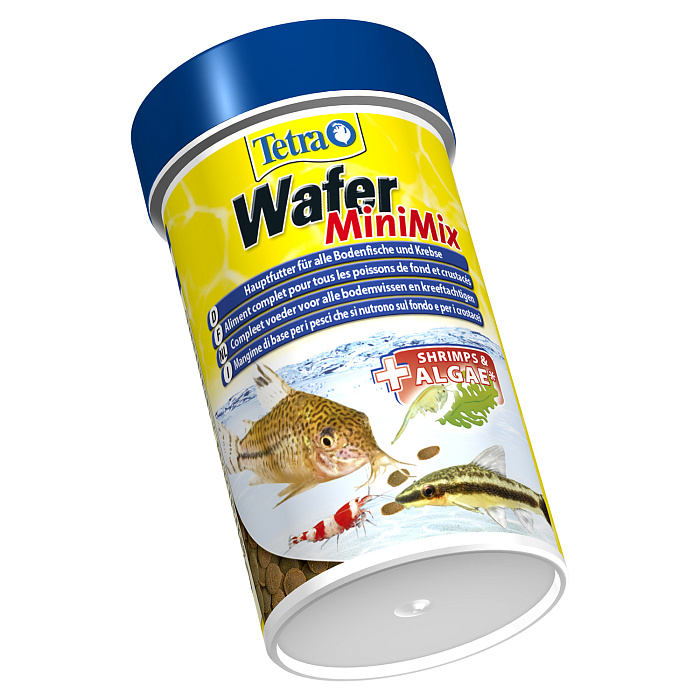TetraWaferMix Mini корм в мини-чипсах для всех мелких донных рыб 100 мл