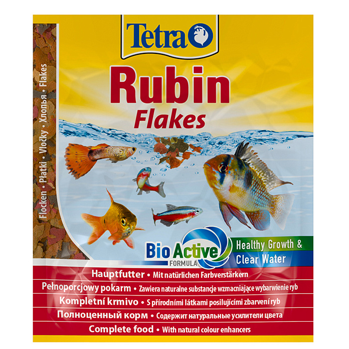 TetraRubin корм в хлопьях для улучшения окраса всех видов рыб 12 г (sachet)