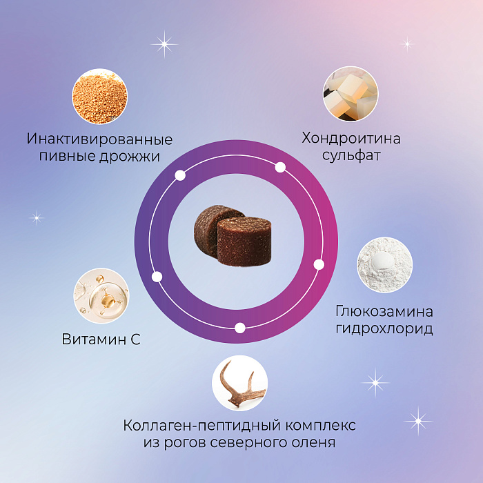 Favet Функциональное лакомство PetPantel Soft Chews для мышц и суставов для собак, 120г