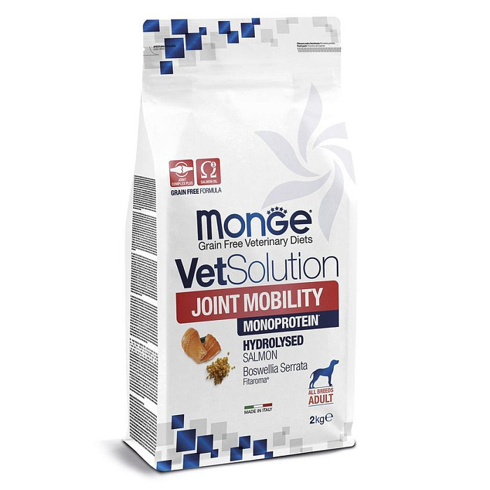 Диетический корм Monge VetSolution Dog Joint Mobility Джоинт Мобилити для собак и щенков при заболеваниях суставов 2 кг