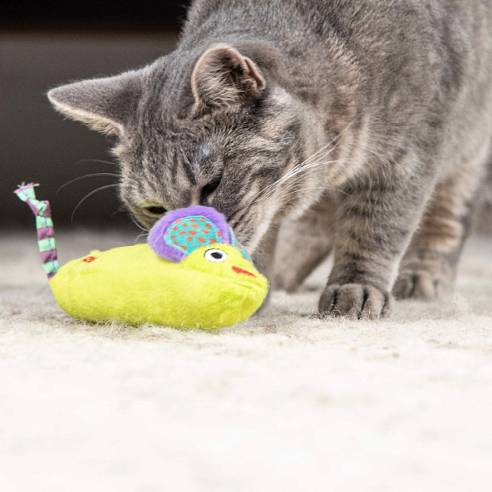 Игрушка Catstages для кошек "Мышка плюш" c кошачьей мятой 20 см СКИДКА 50%