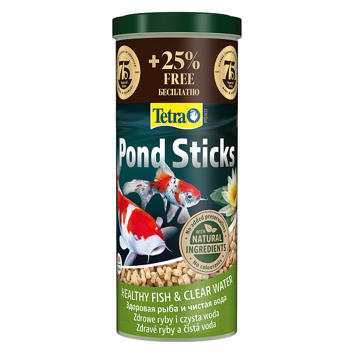 Tetra Pond Sticks корм для прудовых рыб в палочках 1 л + 25% в подарок