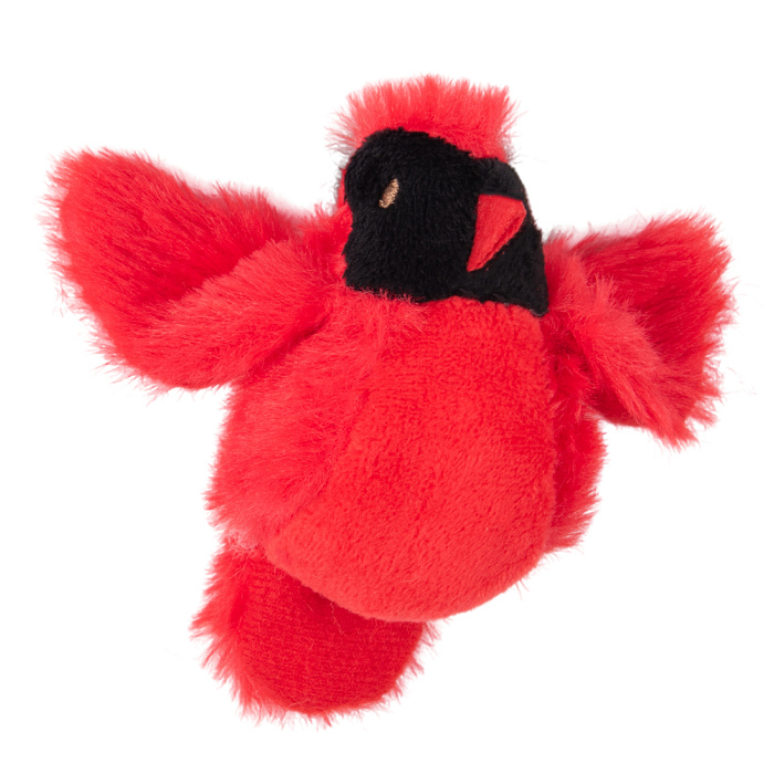 Игрушка Mr.Kranch для кошек Птичка плюшевая с кошачьей мятой 8 см красная