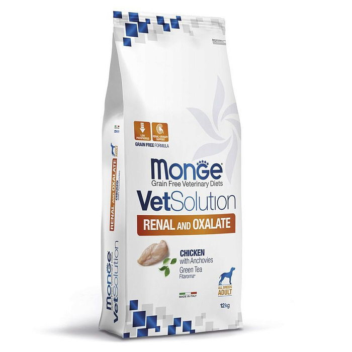 Диетический корм Monge VetSolution Dog Renal and Oxalate Ренал и Оксалат для собак при ХПН 12 кг