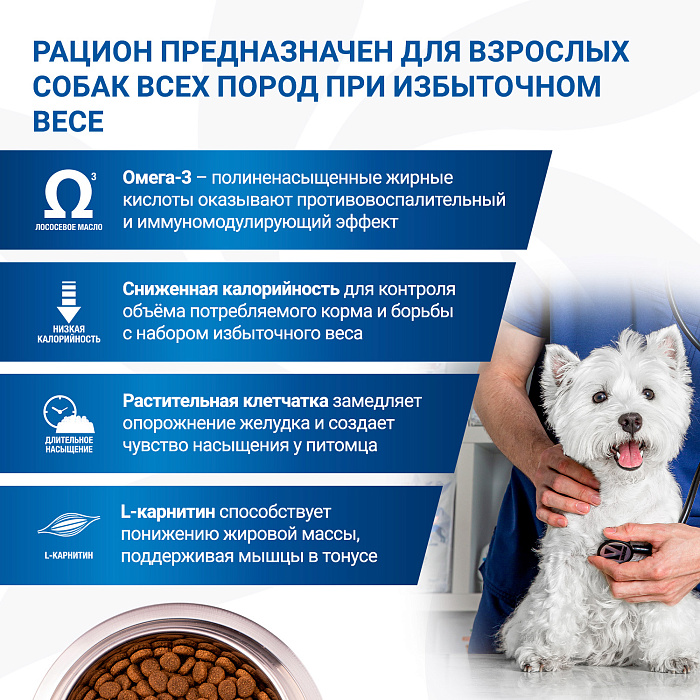 Диетический корм Monge VetSolution Dog Obesity Обесити диета для собак при избыточном весе 12 кг