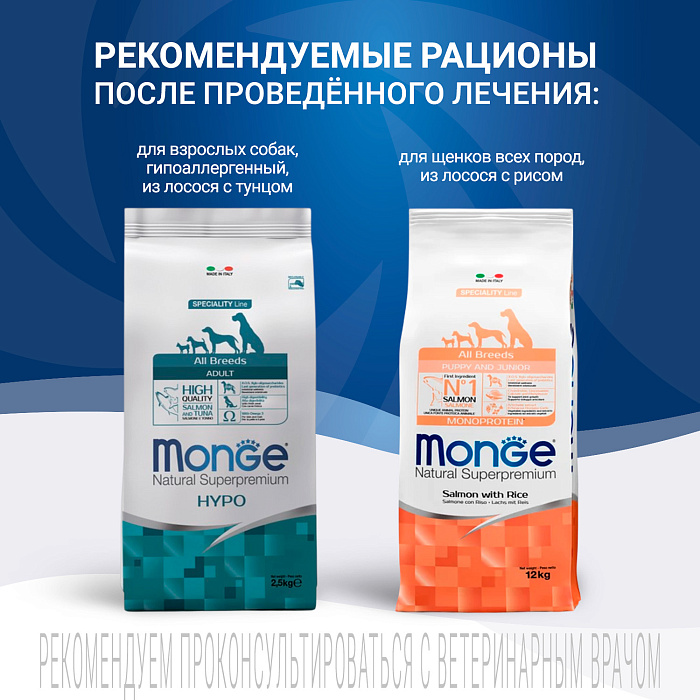 Диетический корм Monge VetSolution Dog Dermatosis Дерматозис для собак при заболеваниях кожи 2 кг