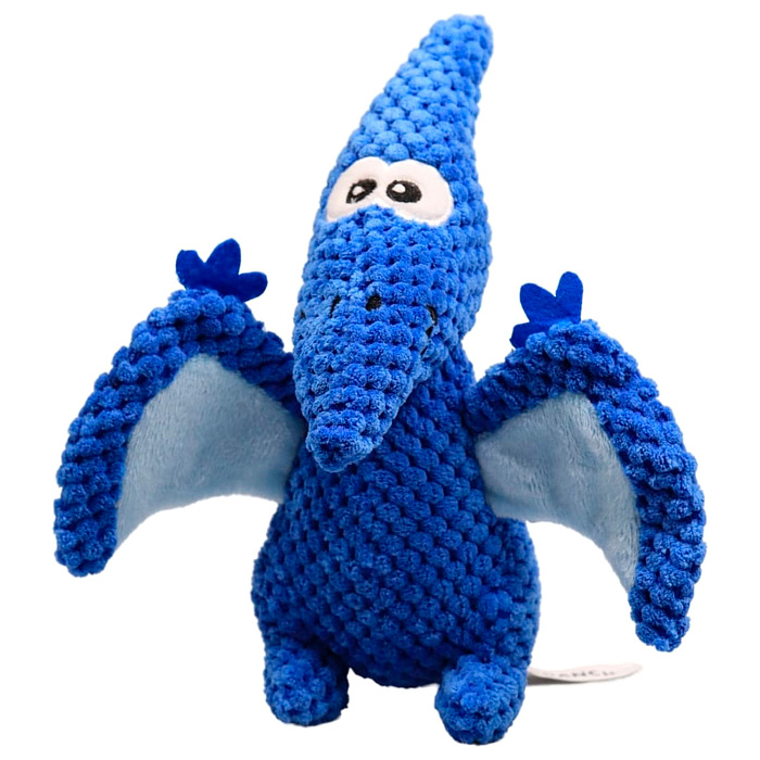 Игрушка Mr.Kranch для собак Птерозавр плюшевая с пищалкой 23 см голубая СКИДКА 50%