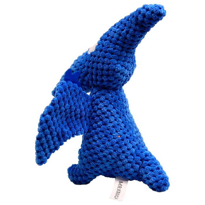 Игрушка Mr.Kranch для собак Птерозавр плюшевая с пищалкой 23 см голубая СКИДКА 50%