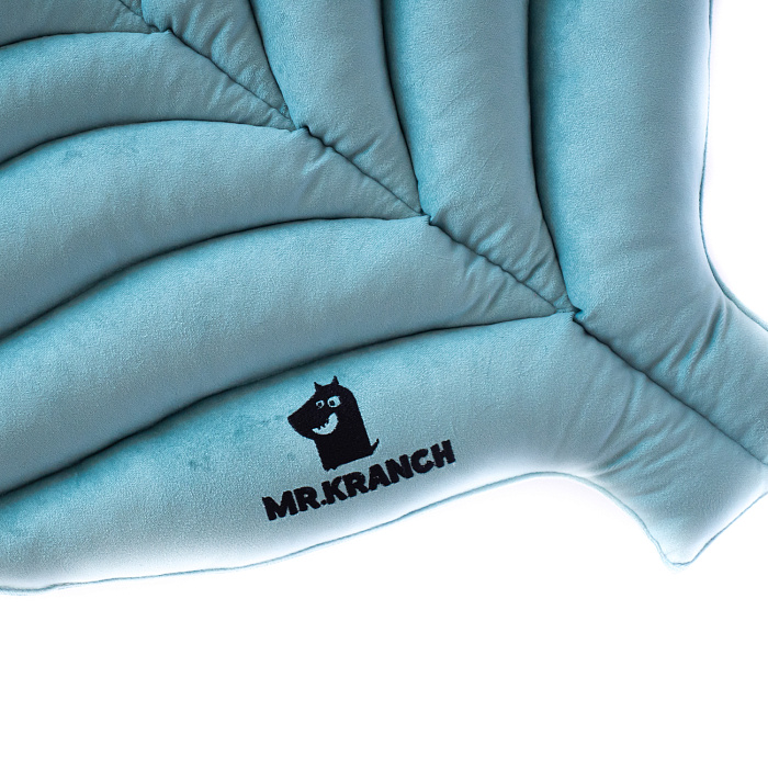 Лежанка Mr.Kranch для собак Листочек большая размер 120х73х6см мятная