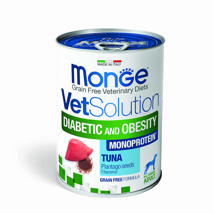 Диетический корм Monge VetSolution Dog Diabetic and Obesity Диабетик и Обесити для собак при сахарном диабете и лишнем весе 400 г