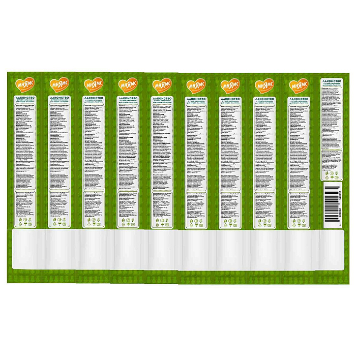 Лакомство Мнямс лакомые палочки для кошек с уткой и кроликом 10х5 г