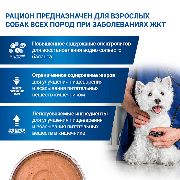 Диетический корм Monge VetSolution Dog Gastrointestinal Гастроинтестинал для собак при заболеваниях ЖКТ 150 г