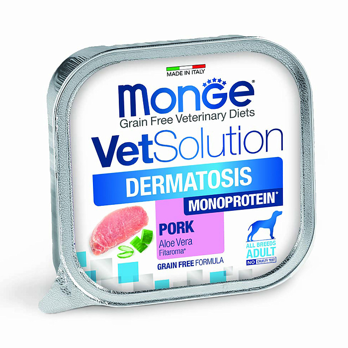Диетический корм Monge VetSolution Dog Dermatosis Дерматозис для собак при заболеваниях кожи 150 г