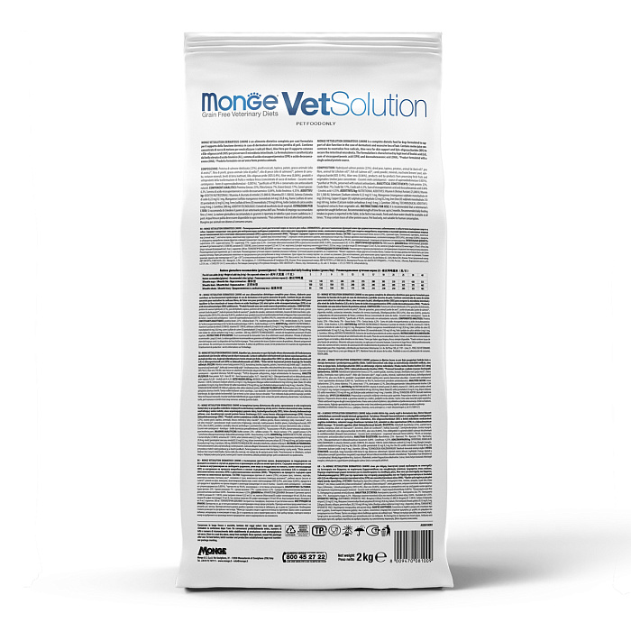 Диетический корм Monge VetSolution Dog Urinary Struvite Уринари Струвит для собак при заболеваниях мочеполовой системы и струвитном течении МКБ 2 кг