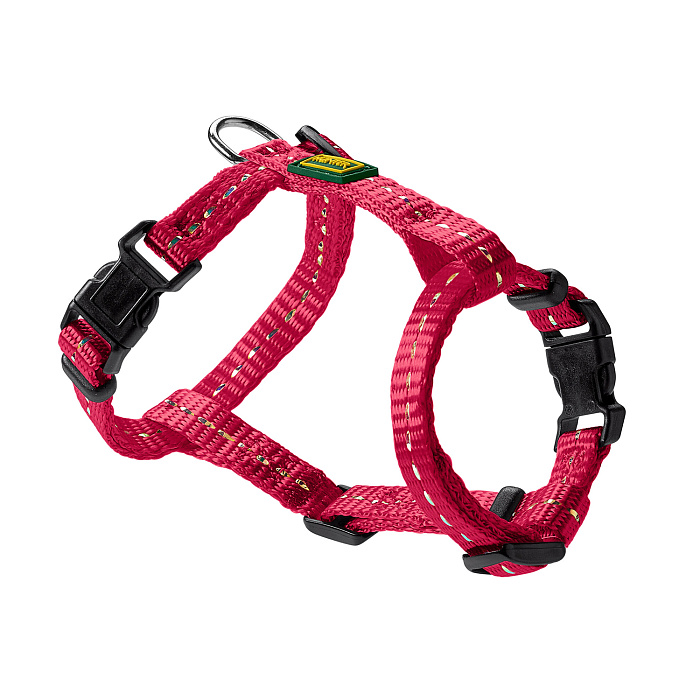 Hunter шлейка для собак Tripoli Mini XXS (18-30 см), нейлон малиновая, светоотражающая