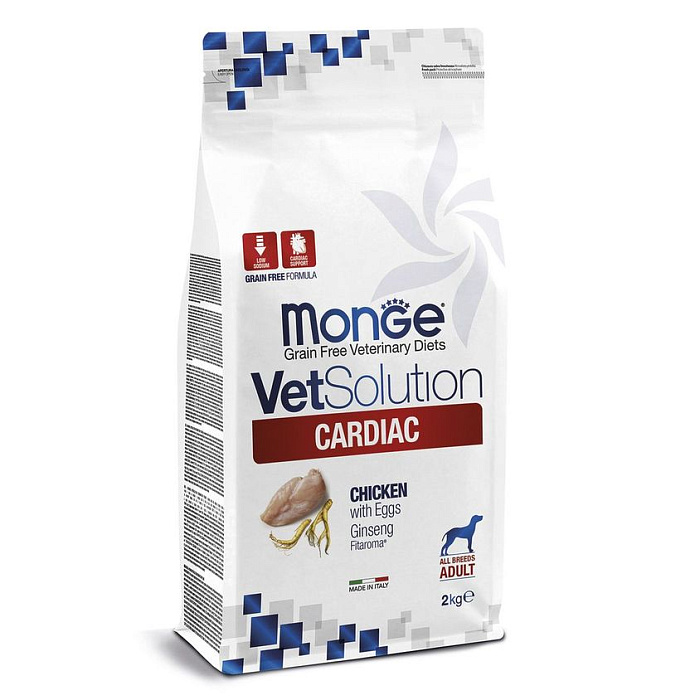 Диетический корм Monge VetSolution Dog Cardiac Кардиак для собак при заболеваниях сердца 2 кг