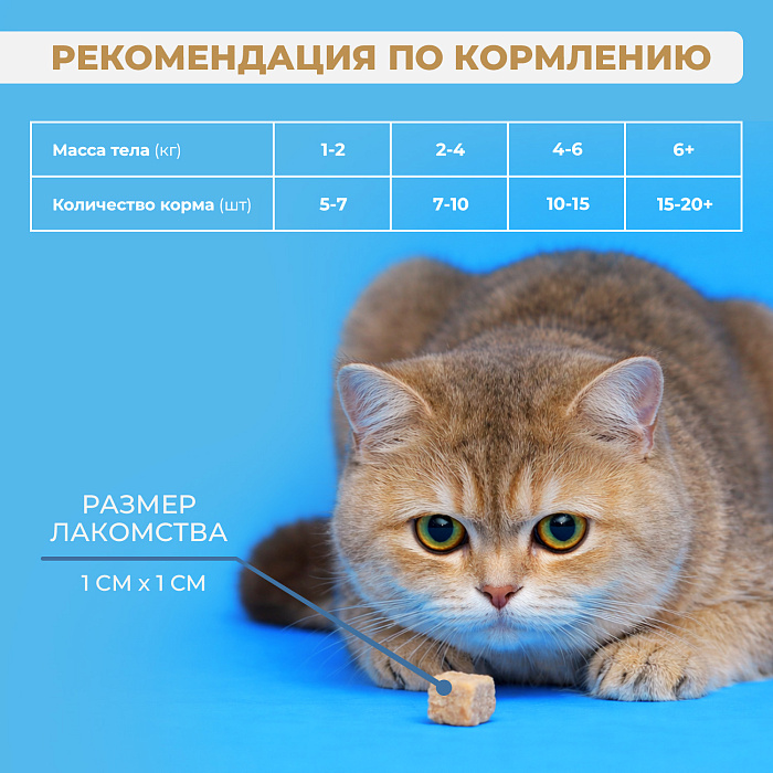 Лакомство Ranova для кошек сублимированное Лосось, 50 г