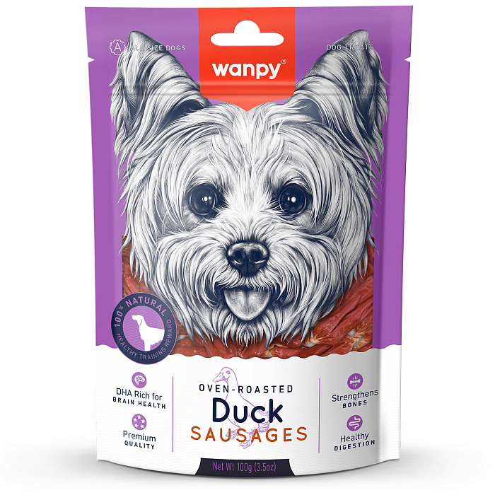 Wanpy Dog лакомство утиные сосиски 100 г