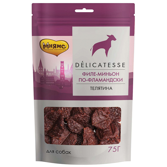 Лакомство Мнямс Деликатес "Филе миньон по-фламандски" для собак 75 г