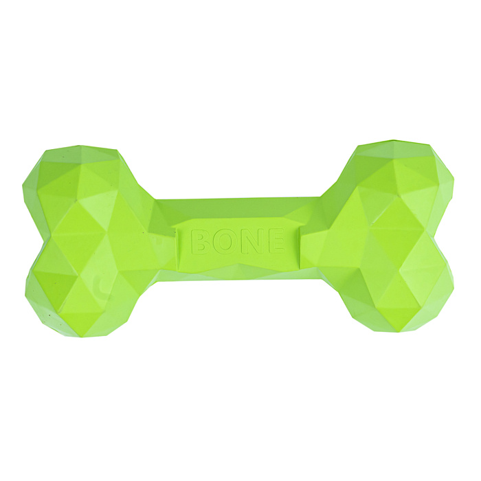 Игрушка Mr.Kranch для собак Кость дентальная Diamond 20 см зелёная с ароматом курицы