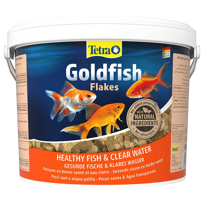 TetraGoldfish корм в хлопьях для всех видов золотых рыбок 10 л (ведро)