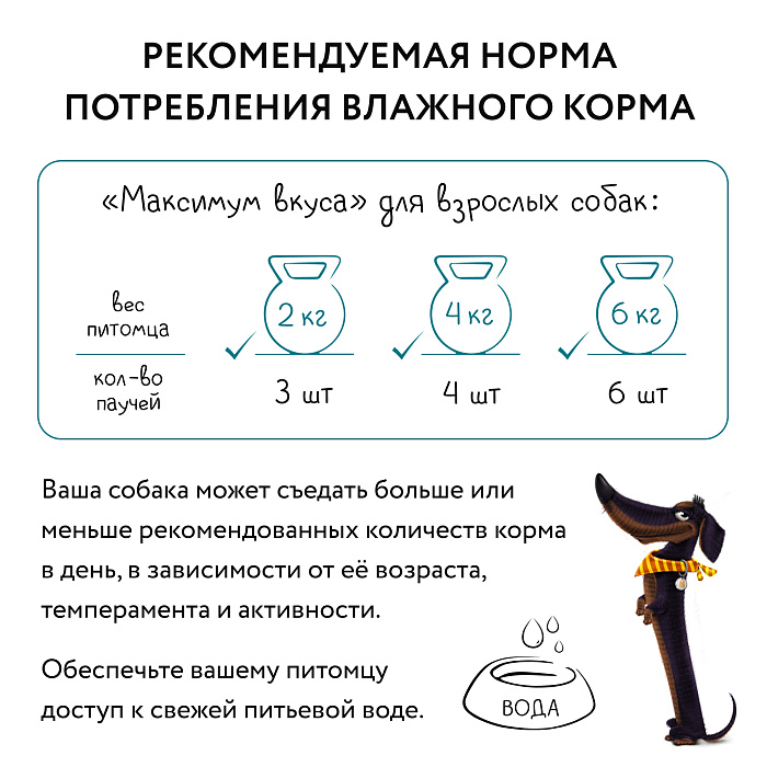 Пауч Мнямс Максимум Вкуса томленая говядина в соусе для собак 85 г