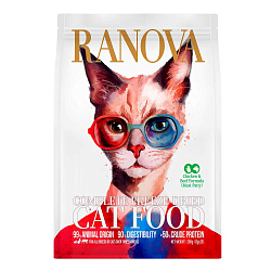 Полнорационный сухой (сублимированный) корм Ranova для кошек с курицей и говядиной, 200 г