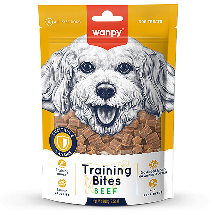 Wanpy Dog Лакомство для собак "Тренировочные кусочки" из говядины 100 г