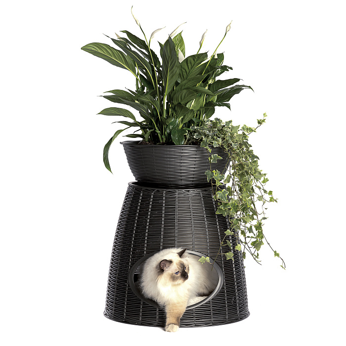 BAMA PET домик для кошек PASHA 52х60х46/55h см, с подушечками, коричневый СКИДКА 50%