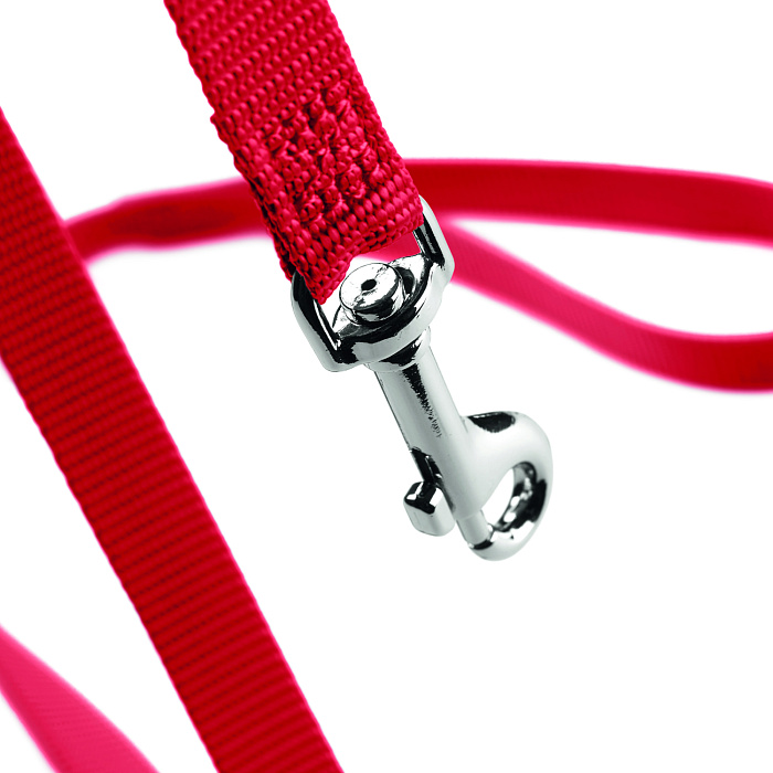 Поводок Hunter London Mini для собак, ширина 10 мм, длина 140 см, нейлон, красный СКИДКА 50%