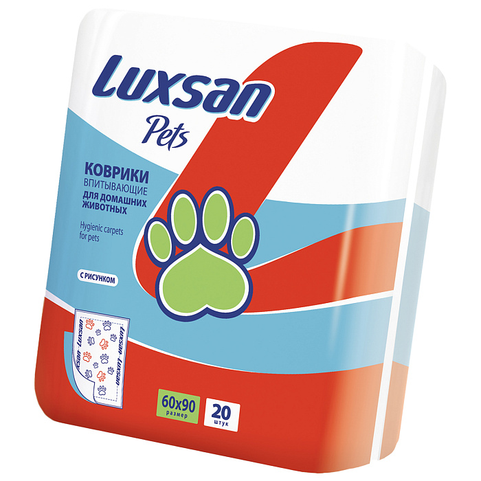 Коврики (пеленки) LUXSAN Premium для животных 60х90, 20 шт СКИДКА 30%