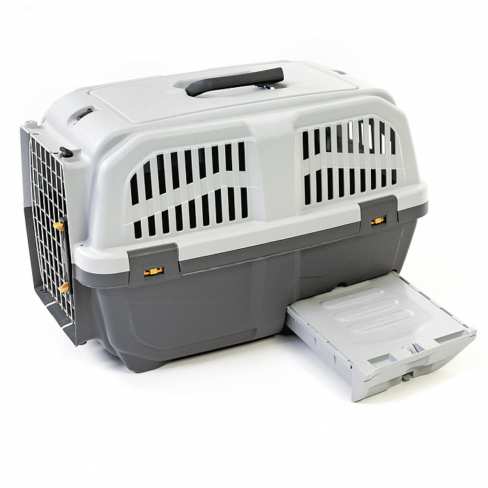 Переноска MPS SKUDO CAT TRAVEL 60x40x39см с лотком для наполнителя серая