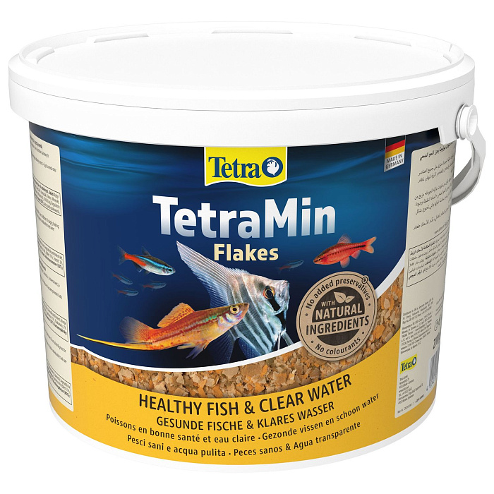 TetraMin корм для всех видов рыб в виде хлопьев 10 л (ведро)