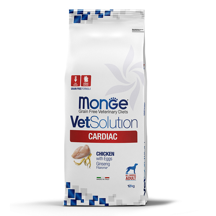 Диетический корм Monge VetSolution Dog Cardiac Кардиак для собак при заболеваниях сердца 12 кг
