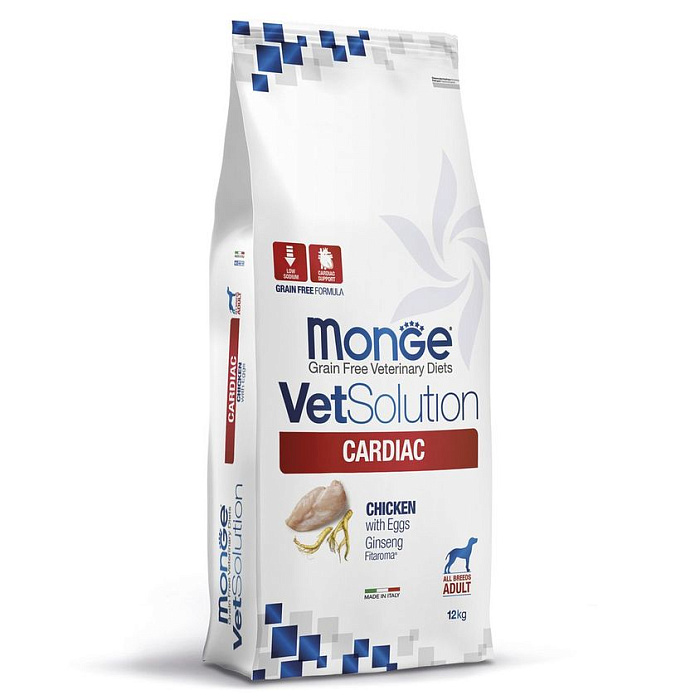 Диетический корм Monge VetSolution Dog Cardiac Кардиак для собак при заболеваниях сердца 12 кг