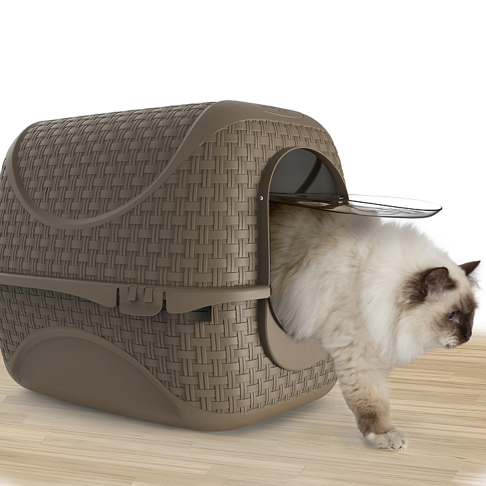 BAMA PET био-туалет для кошек PRIVE 42х50,5х39,6h см, коричневый СКИДКА 40%