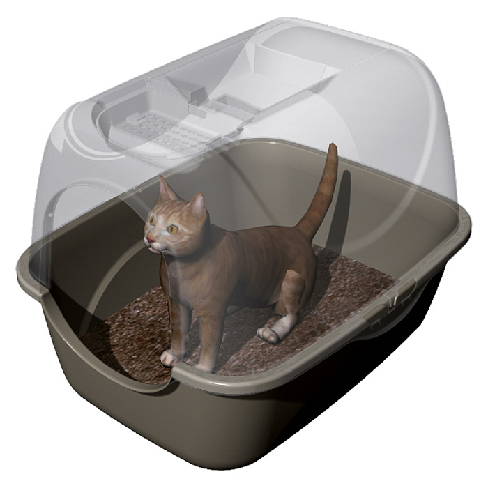 BAMA PET био-туалет для кошек PRIVE 42х50,5х39,6h см, коричневый СКИДКА 40%