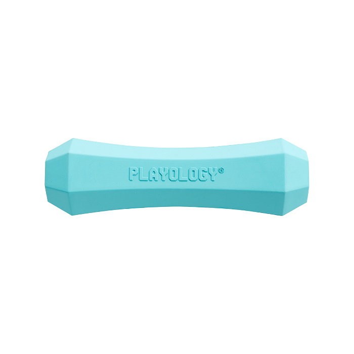 Playology  жевательная палочка SQUEAKY CHEW STICK для собак средних пород с ароматом арахиса, средняя, цвет голубой СКИДКА 50%