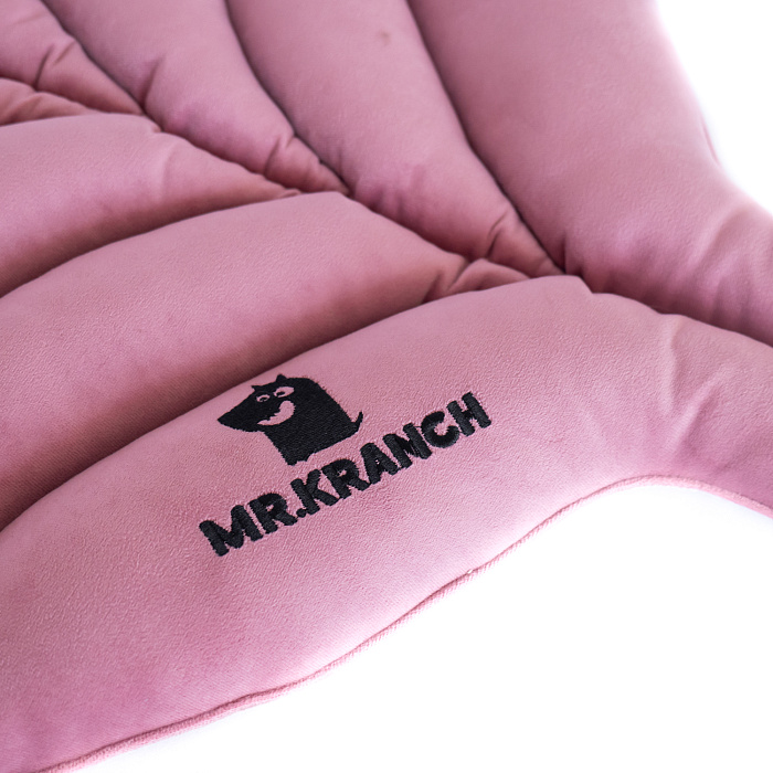 Лежанка Mr.Kranch для собак Листочек средняя двусторонняя размер 90х65х5см розовая