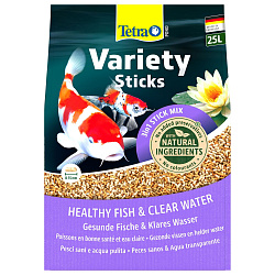 Корм Tetra Pond Variety Sticks для прудовых рыб (3 вида палочек) 25 л
